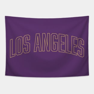 Los Angeles Gold Outline Tapestry