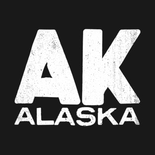 AK Alaska State Vintage Typography T-Shirt