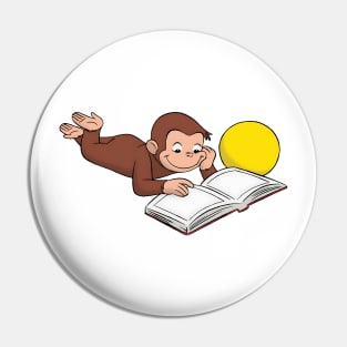 Curious George Reading Pin