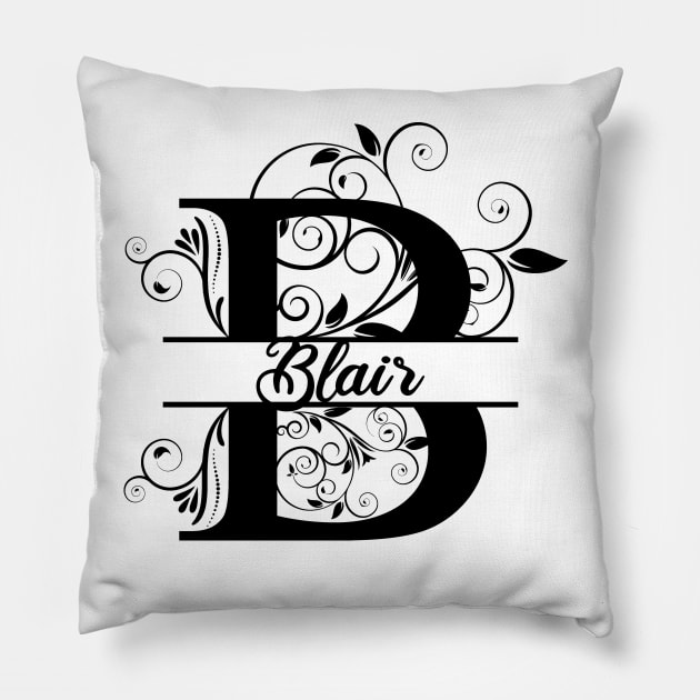 Personalized Name Monogram B - Blair Pillow by MysticMagpie