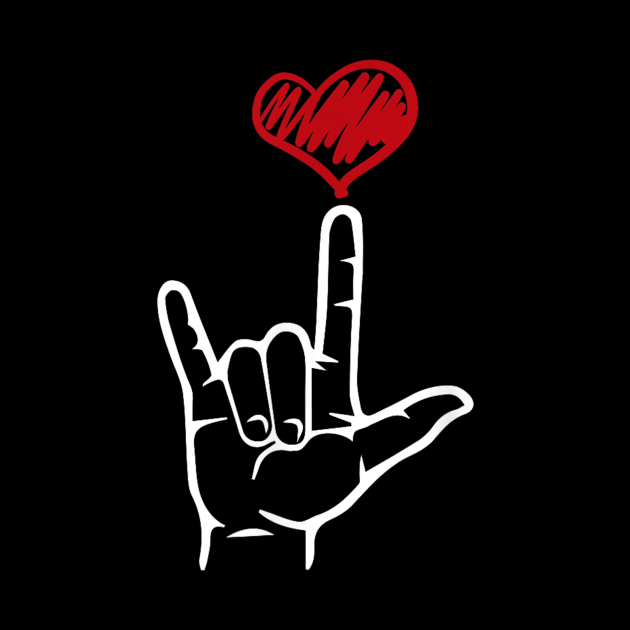 ASL I Love You Hand Heart American Sign Language by irelandefelder