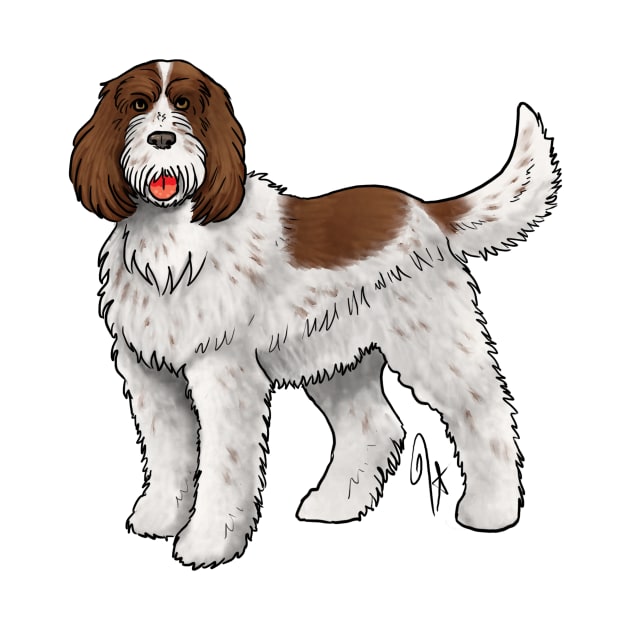 Dog - Spinone Italiano - Brown and White by Jen's Dogs Custom Gifts and Designs