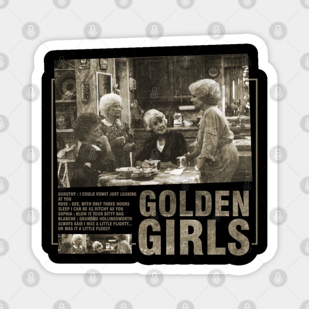 Retro Golden Girls Magnet by Boose creative