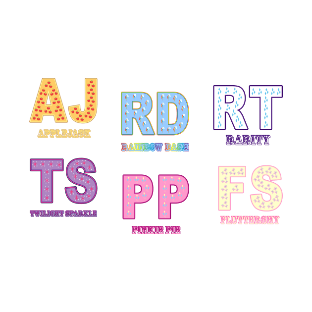 My little Pony - Elements of Harmony Initials V4 by ariados4711