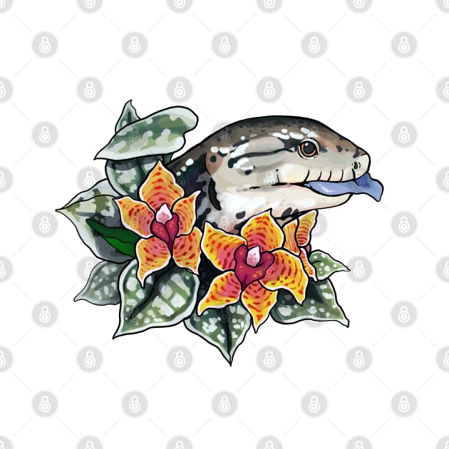 Pastel Blue Tongue Skink by slothbug