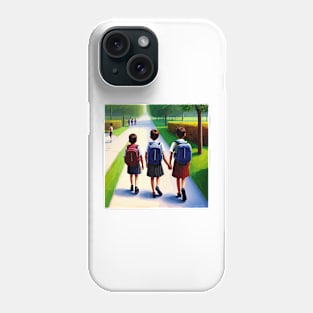 Children going to school Phone Case