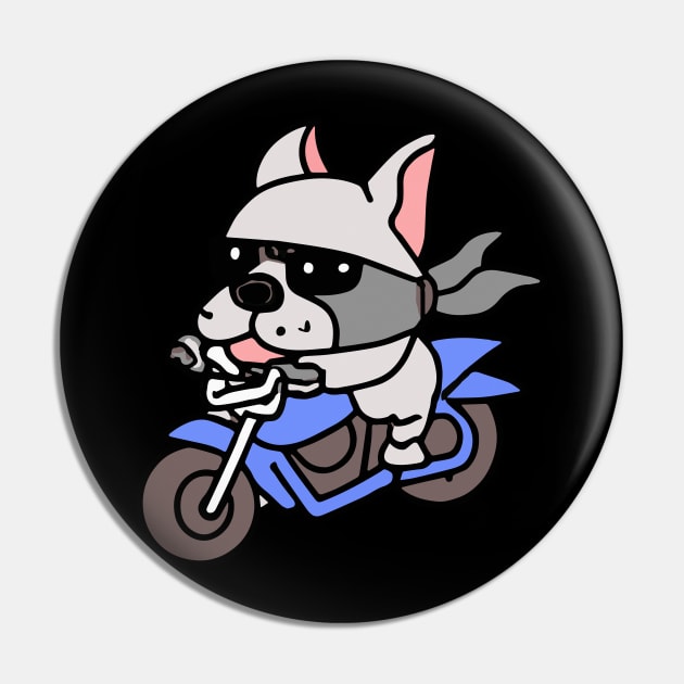 Pit Bull Dog Biker Dog Owner Retro Funny Dog Pin by BetterManufaktur