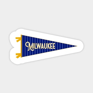 Milwaukee Pinstripe Pennant Magnet