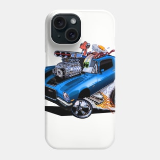 FULL BLOWN 71 Camaro Blue Phone Case