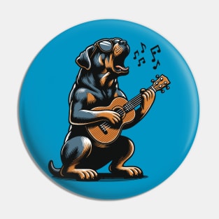 Dog Playing Guitar Singing Boerboel Bull Mastiff Pin