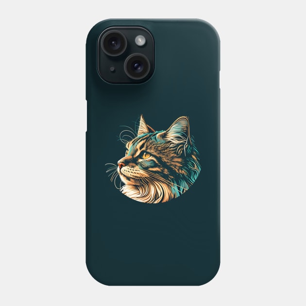 Vintage Cat Lover Retro Color Phone Case by robertldavis892