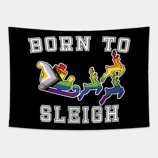 Born to slay - Vintage  College Fun Queer Pride Christmas Tapestry