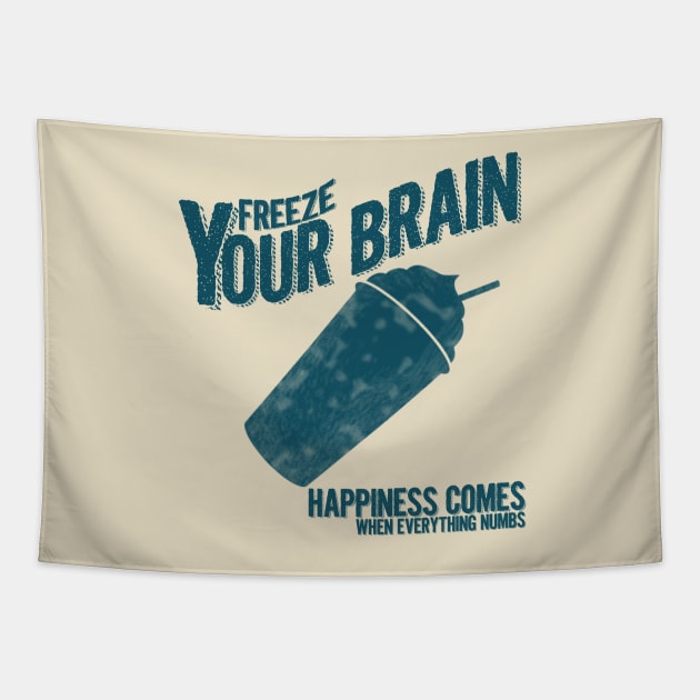 Freeze Your Brain-Heathers Tapestry by JacksonBourke