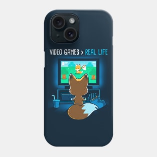 Cute Cool Funny Fox Playing Video Games Gaming Lover animal lover quote artwork Phone Case