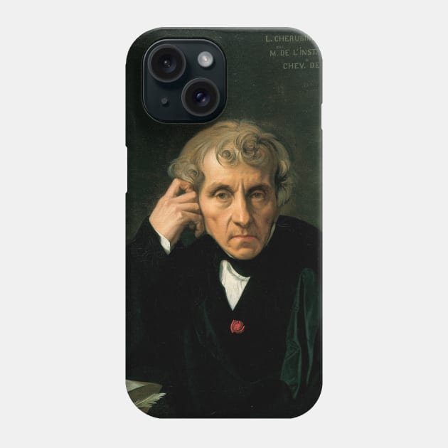 Luigi Cherubini by Jean-Auguste-Dominique Ingres Phone Case by Classic Art Stall