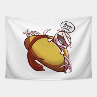 Taco Mummy Halloween Cute Food Tapestry