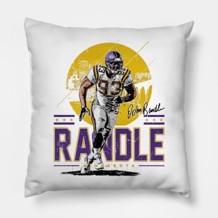 John Randle Minnesota Player Skyline Pillow