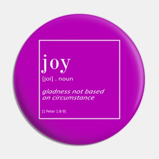 Joy - 1 Peter 1:8-9 - Bible Quotes Pin