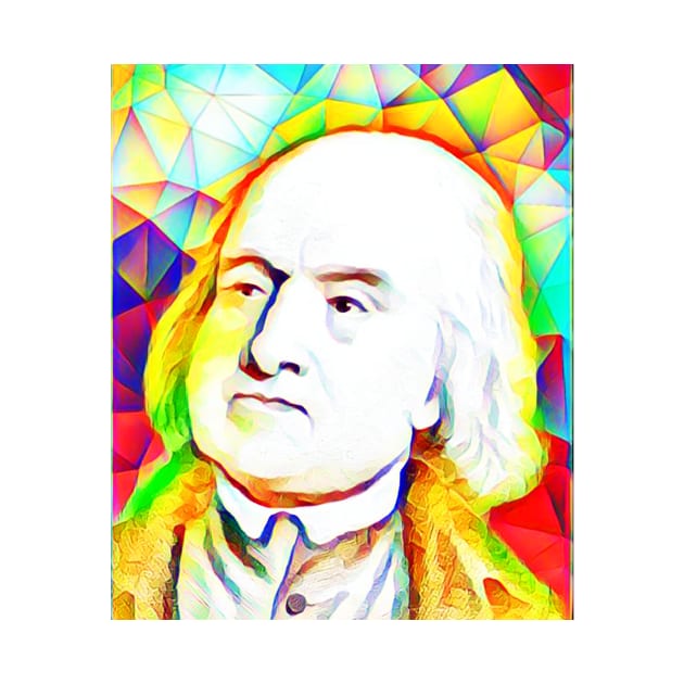 Jeremy Bentham Colourful Portrait | Jeremy Bentham Artwork 11 by JustLit