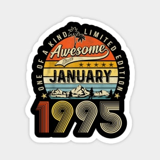 Awesome Since January 1995 Vintage 28th Birthday Magnet