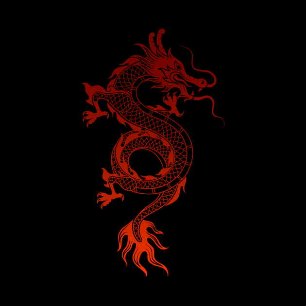 Red Dragon - Chinese Dragon by info@dopositive.co.uk