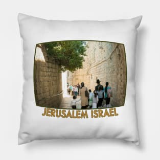 Israel, Jerusalem. Old City Street Pillow