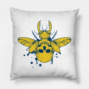 Yellow beetle Pillow