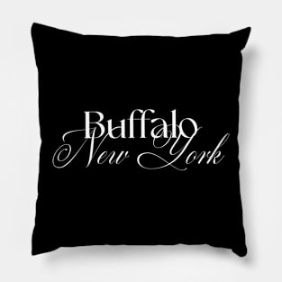 Buffalo New York word design Pillow