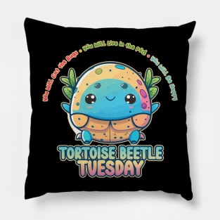 Tortoise Beetle Tuesday Kawaii Bug Buffet Pillow