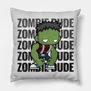 Zombie Dude Creepy Scary Kawaii Zombie Cute Halloween Outfit Pillow