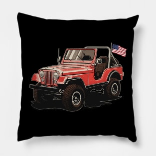 American jeep cj Pillow