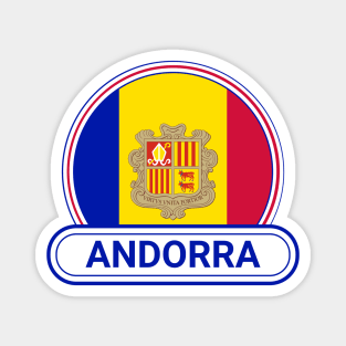 Andorra Country Badge - Andorra Flag Magnet