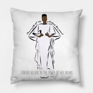 Forever believe in the power of her dreams, Black History Design Pillow