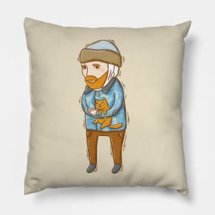 Van Gogh with a Cat Pillow