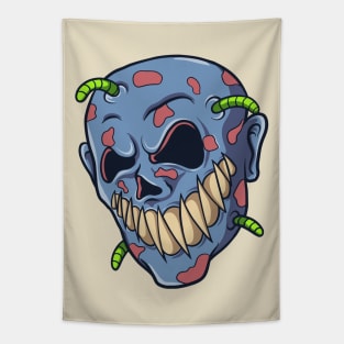 zombie head scary Tapestry