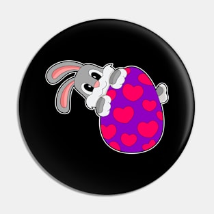 Rabbit Easter Easter egg Hearts Pin