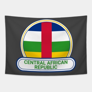 Central African Republic Country Badge - Central African Republic Flag Tapestry