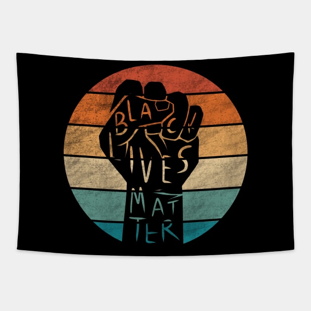 retro/vintage black lives matter power fist Tapestry by acatalepsys 