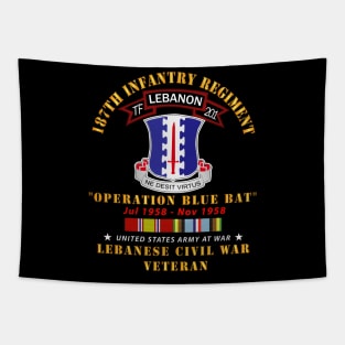 187th Infantry Regiment - TF 201 - Lebanon Civil  War w AFEM SVC Tapestry