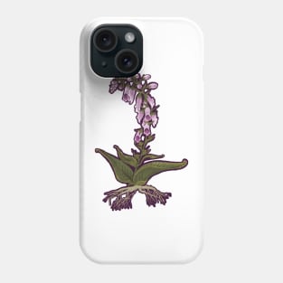 Hand-drawn Foxglove Flower Phone Case