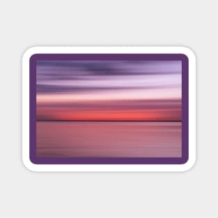 Coastal abstract in bright pink and purple hues Magnet