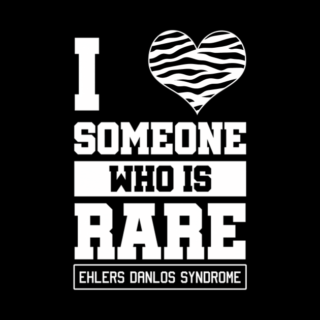 Ehlers Danlos Syndrome Black And White Ribbon Love by klei-nhanss