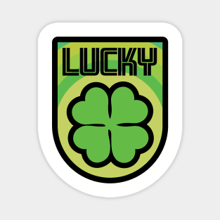 lucky irish St Patricks day celebration shamrock badge Magnet