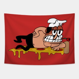 Pizza Tower Peppino spaghetti taunt print Tapestry