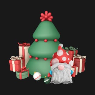 Cute Watercolor Christmas Gnome T-Shirt