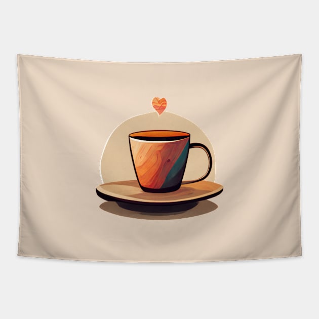 Coffee is my one true love Tapestry by Mad Swell Designs