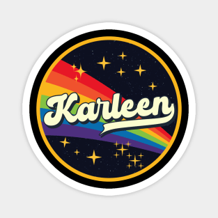 Karleen // Rainbow In Space Vintage Style Magnet