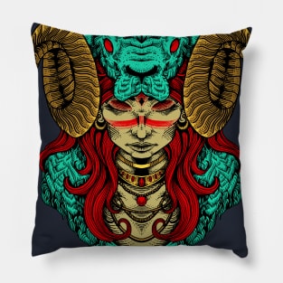 Goat Girl Witch Pillow