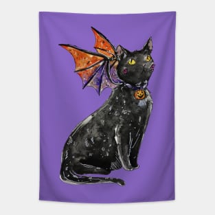 Halloween Dragon Cat Tapestry