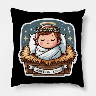 Newborn King Jesus Christ sleeping in the manger Pillow